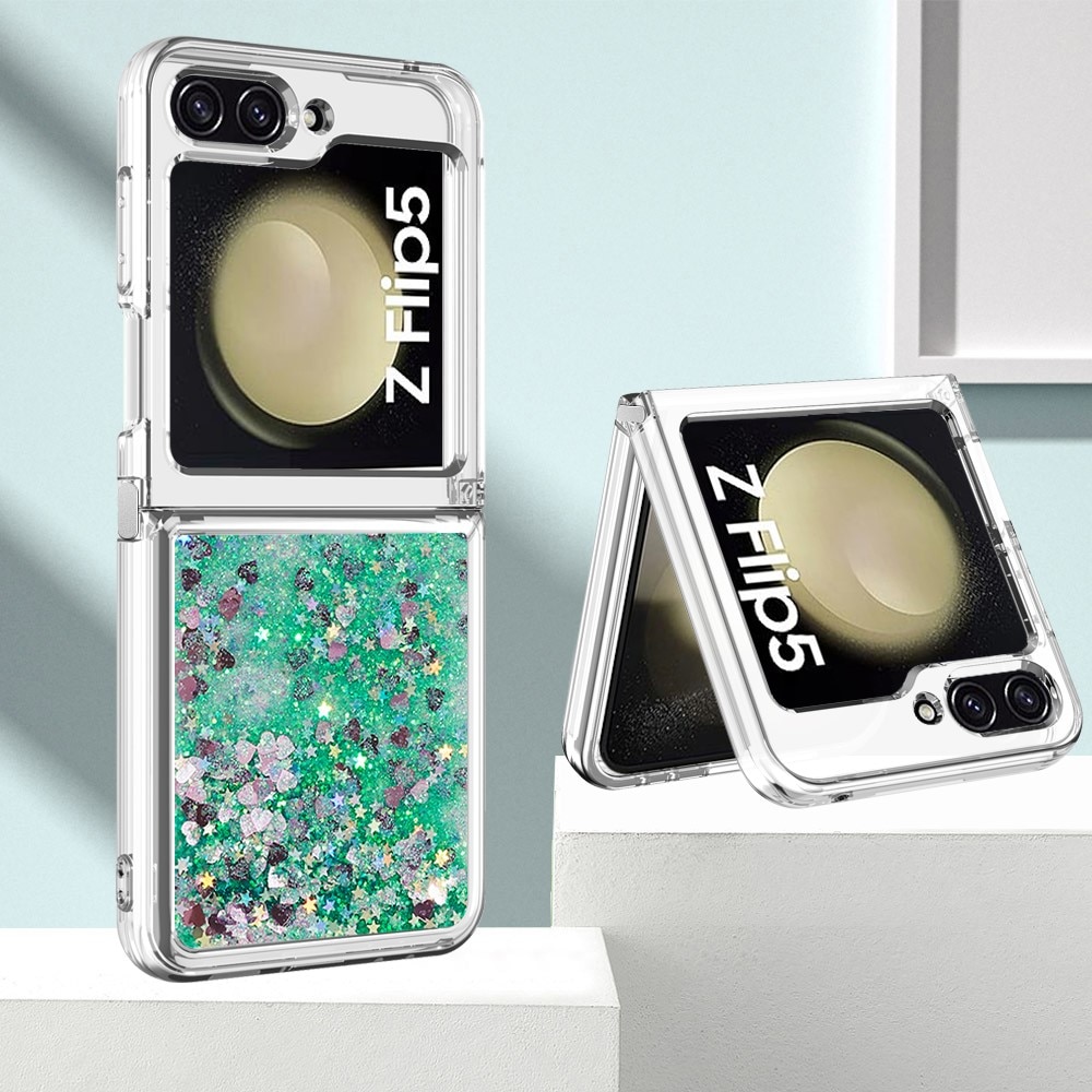 Samsung Galaxy Z Flip 5 Glitter Powder TPU Cover Green