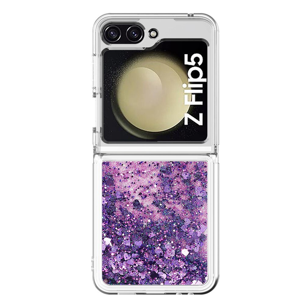 Samsung Galaxy Z Flip 5 Glitter Powder TPU Cover Purple