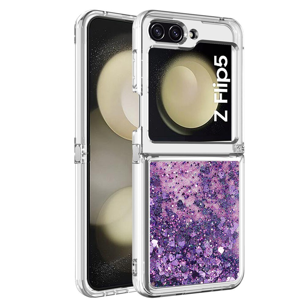 Samsung Galaxy Z Flip 5 Glitter Powder TPU Cover Purple