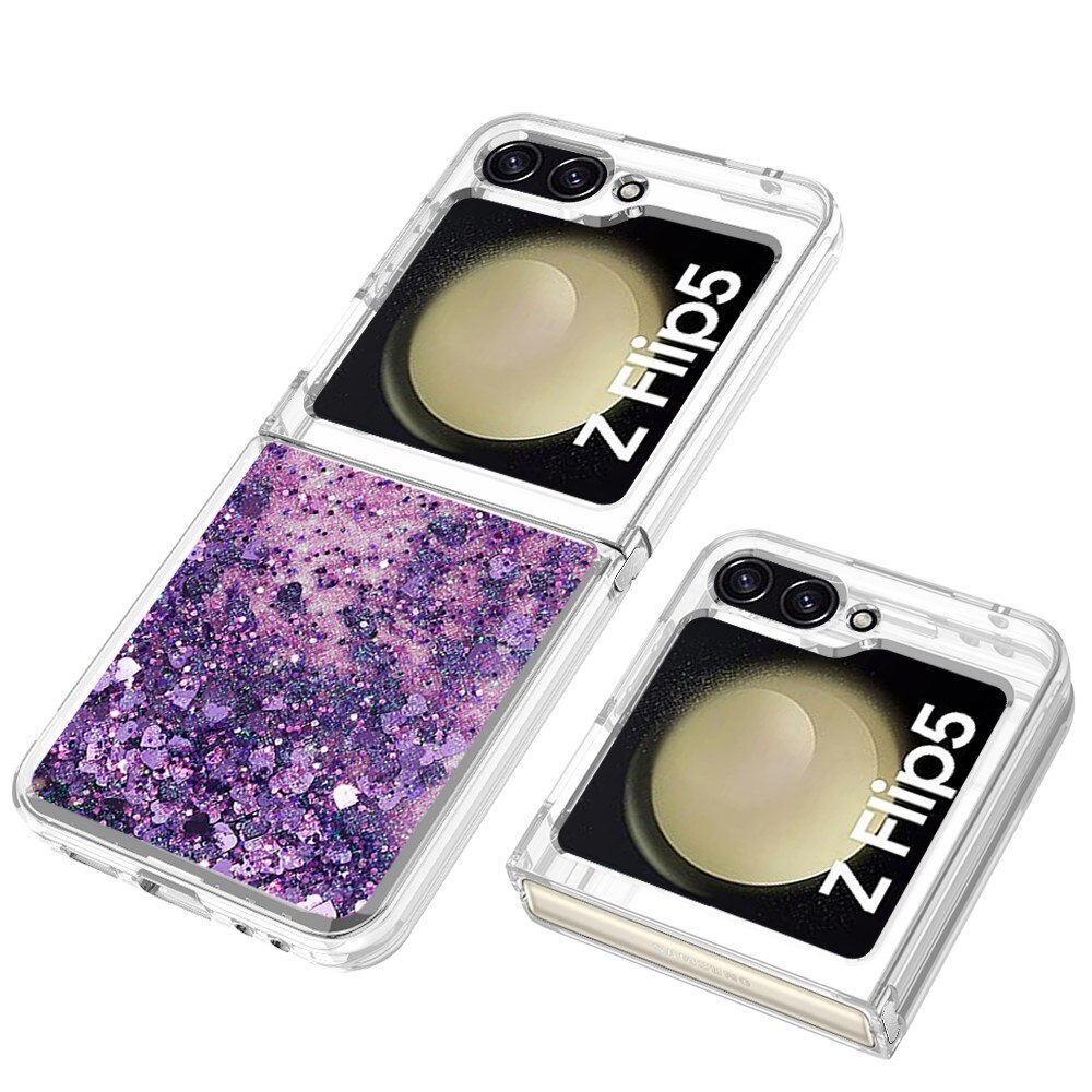 Samsung Galaxy Z Flip 5 Glitter Powder TPU Cover Purple