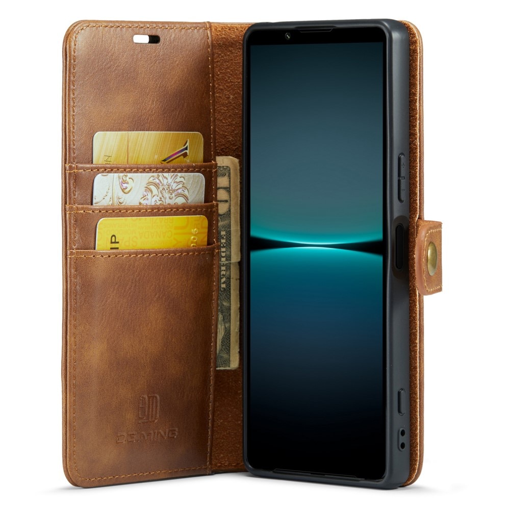 Sony Xperia 5 V Magnet Wallet Cognac