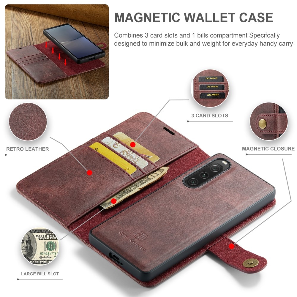 Sony Xperia 10 V Magnet Wallet Red