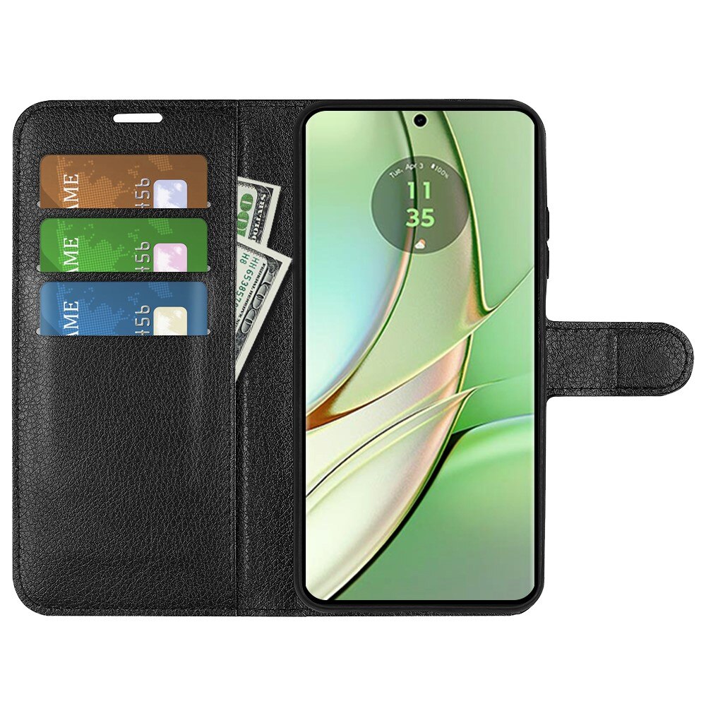 Motorola Edge 40 Wallet Book Cover Black