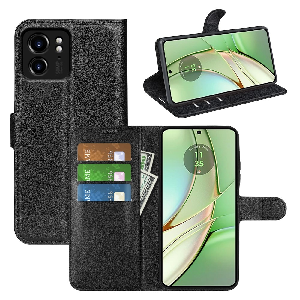 Motorola Edge 40 Wallet Book Cover Black