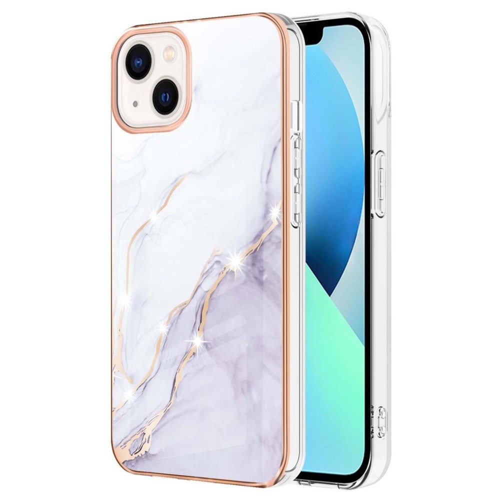 iPhone 15 TPU Case White Marble