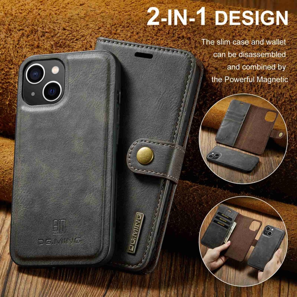 iPhone 15 Plus Magnet Wallet Brown