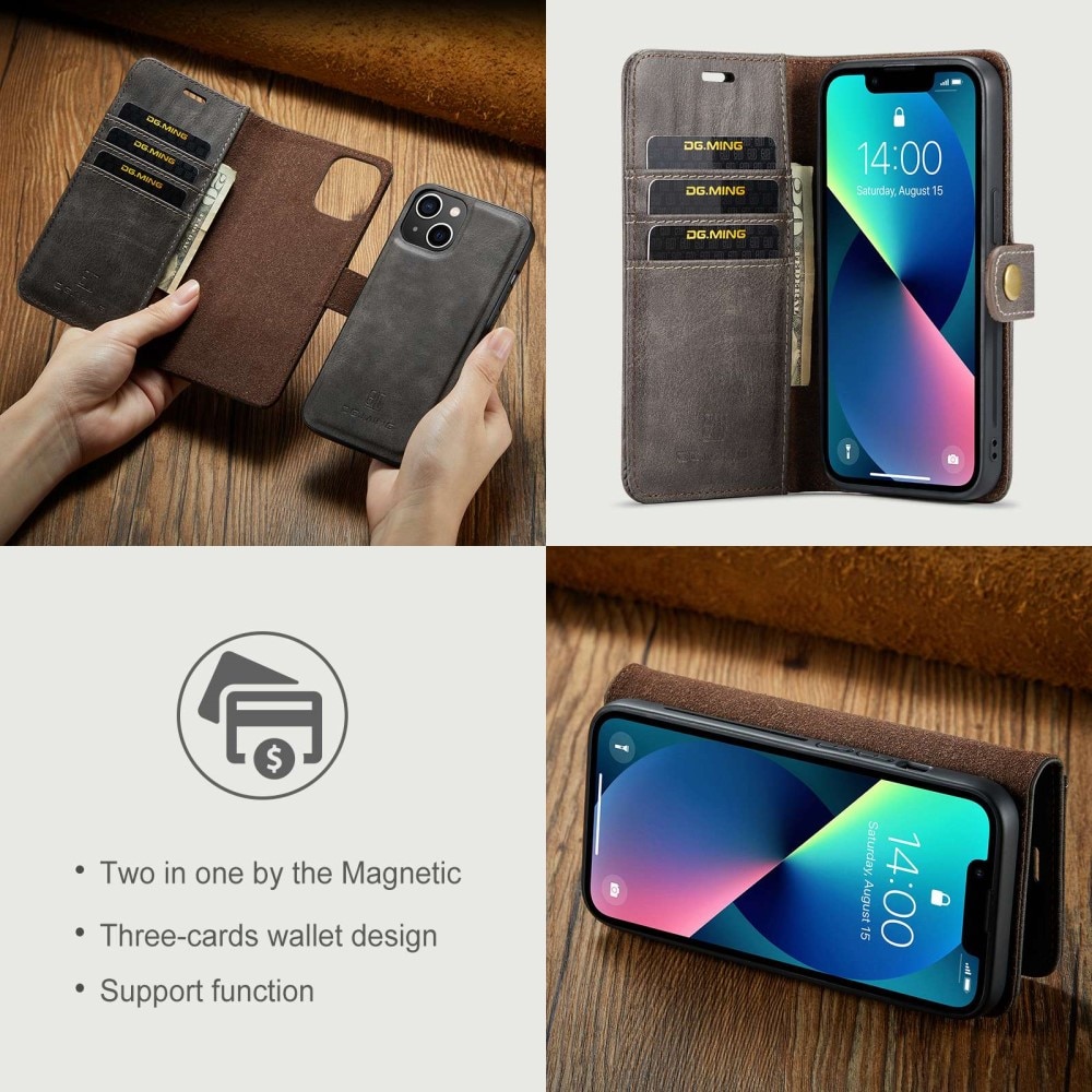 iPhone 15 Plus Magnet Wallet Brown