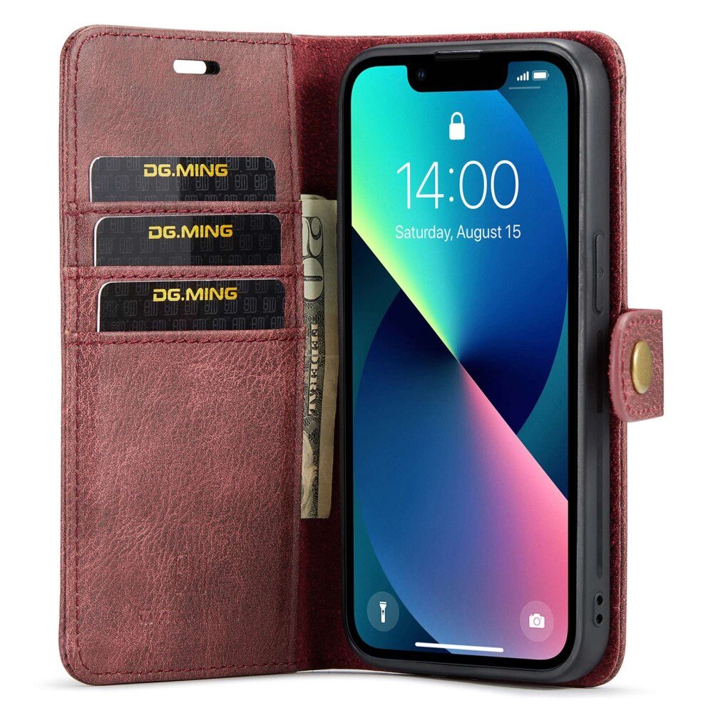 iPhone 15 Plus Magnet Wallet Red