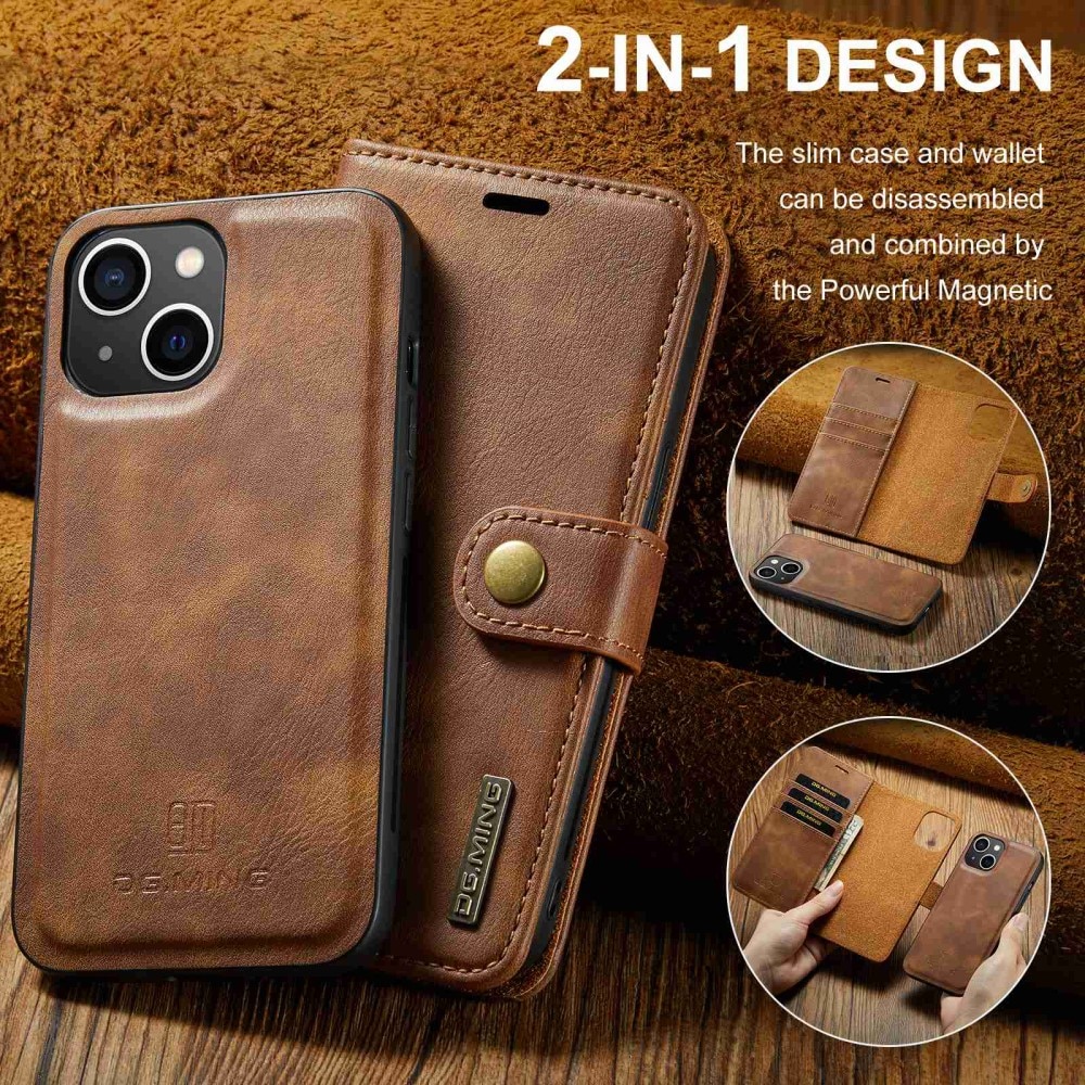 iPhone 15 Plus Magnet Wallet Cognac