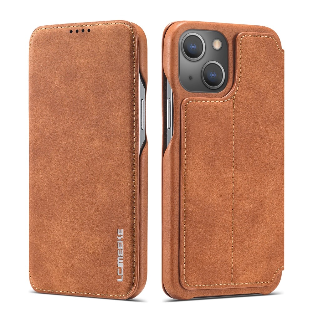 iPhone 15 Slim Wallet Case Cognac