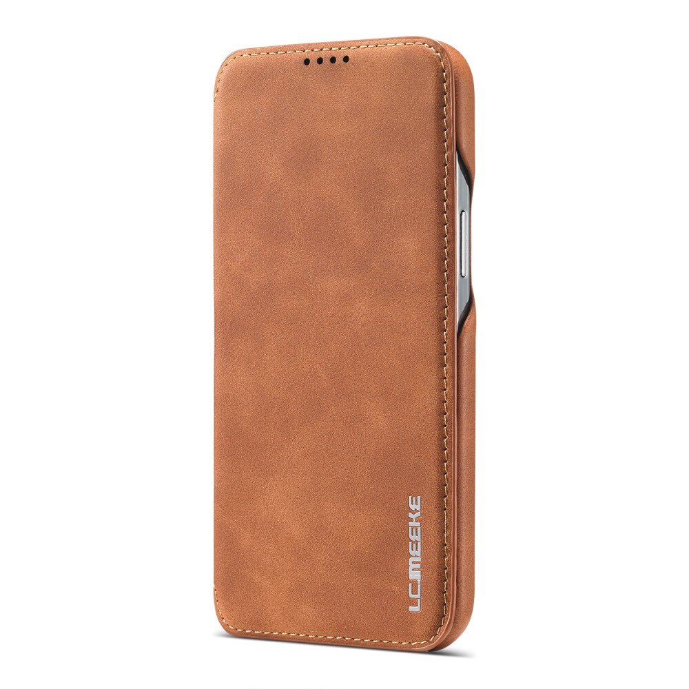 iPhone 15 Slim Wallet Case Cognac