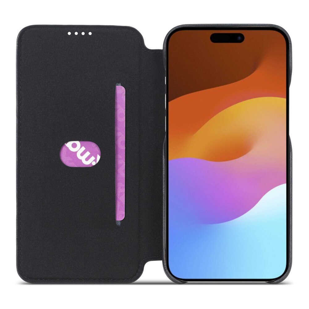 iPhone 15 Plus Slim Wallet Case Black