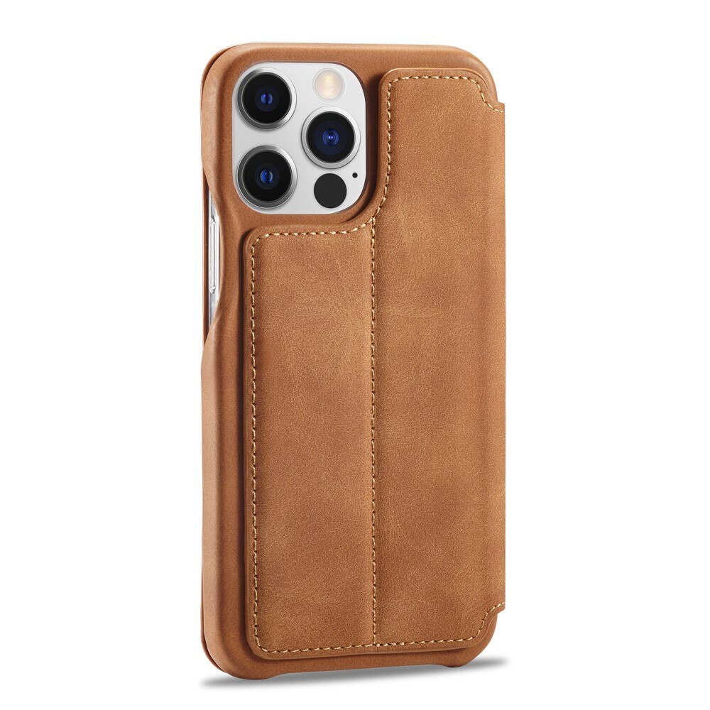 iPhone 15 Pro Max Slim Wallet Case Cognac