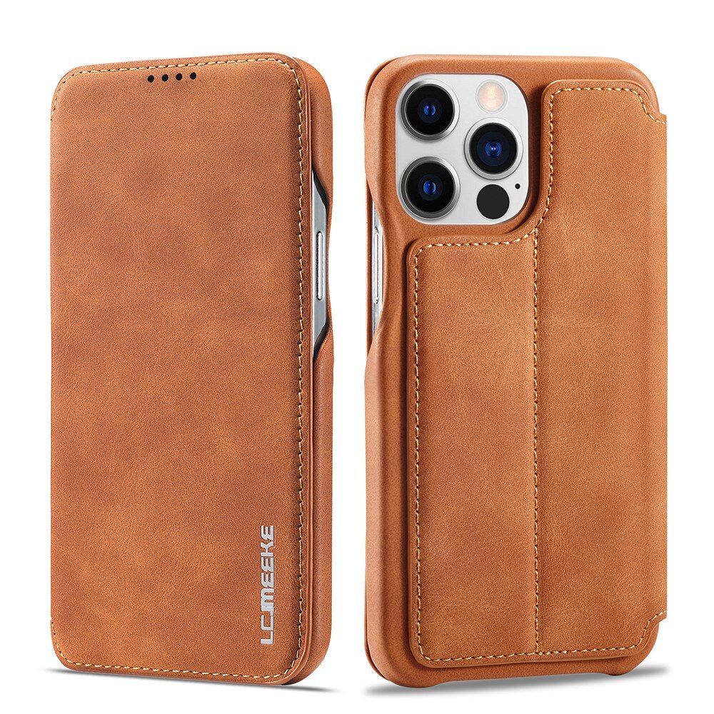 iPhone 15 Pro Max Slim Wallet Case Cognac