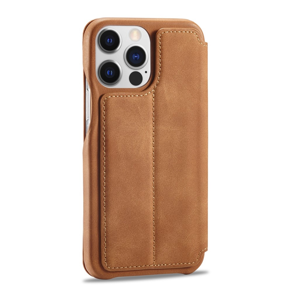 iPhone 15 Pro Slim Wallet Case Cognac