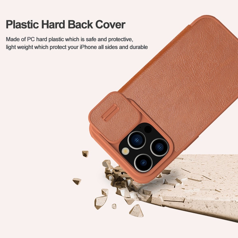 iPhone 15 Pro Max Qin Pro CamShield Cover Brown