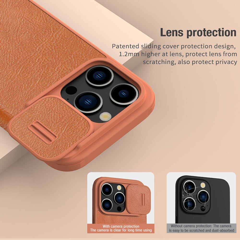 iPhone 15 Pro Qin Pro CamShield Cover Brown