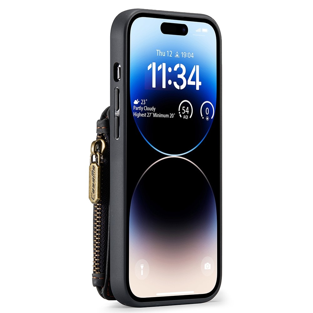 iPhone 15 Pro Max RFID blocking Multi-Slot Case Black
