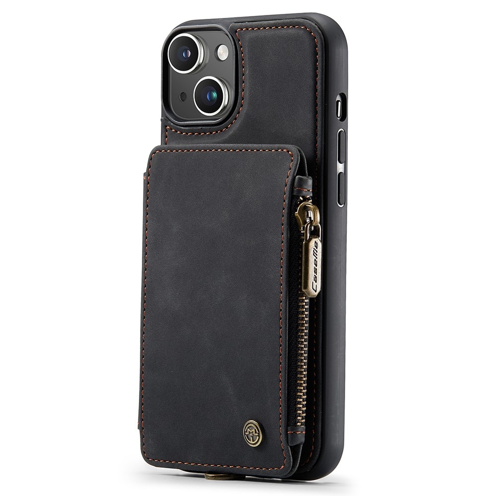 iPhone 15 Plus RFID blocking Multi-Slot Case Black