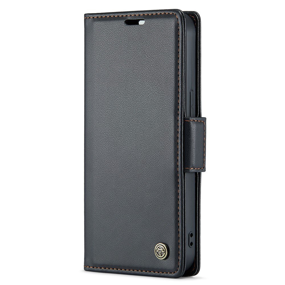 iPhone 15 RFID blocking Slim Wallet Case Black