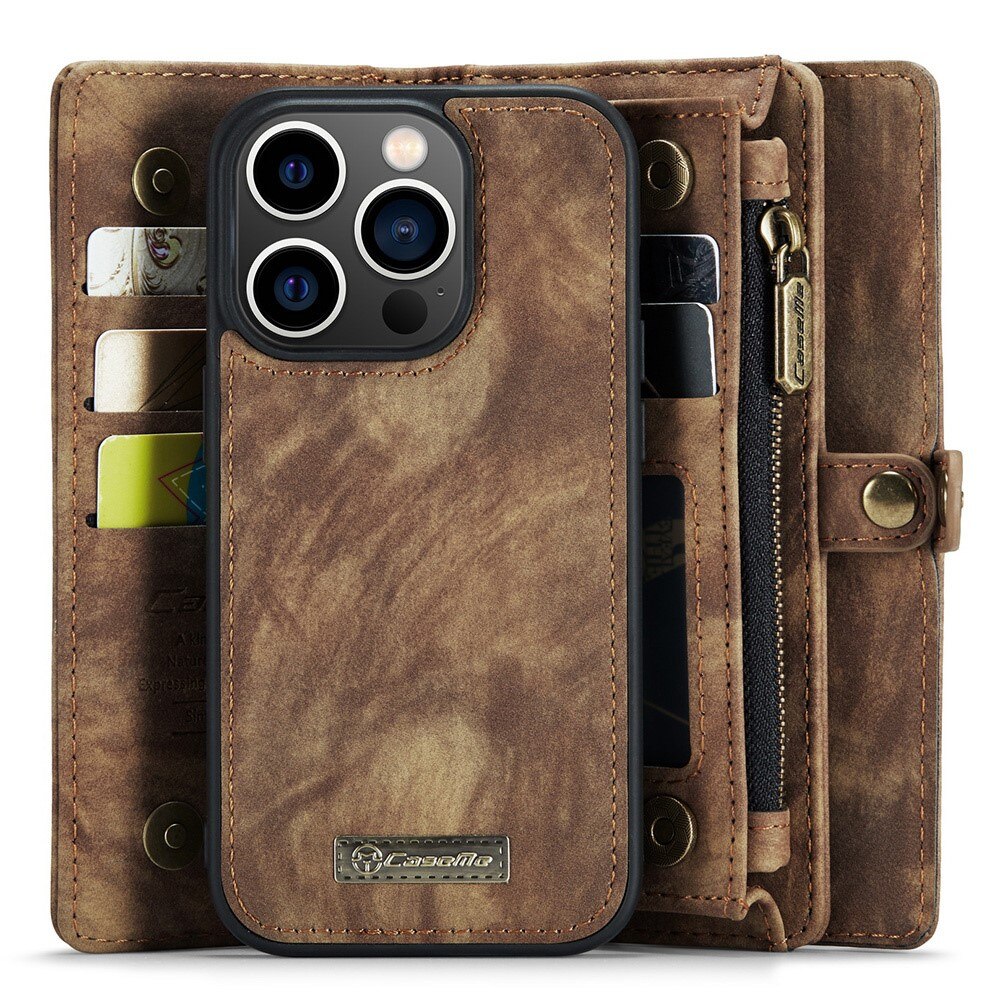 iPhone 15 Pro Max Multi-slot Wallet Case Brown