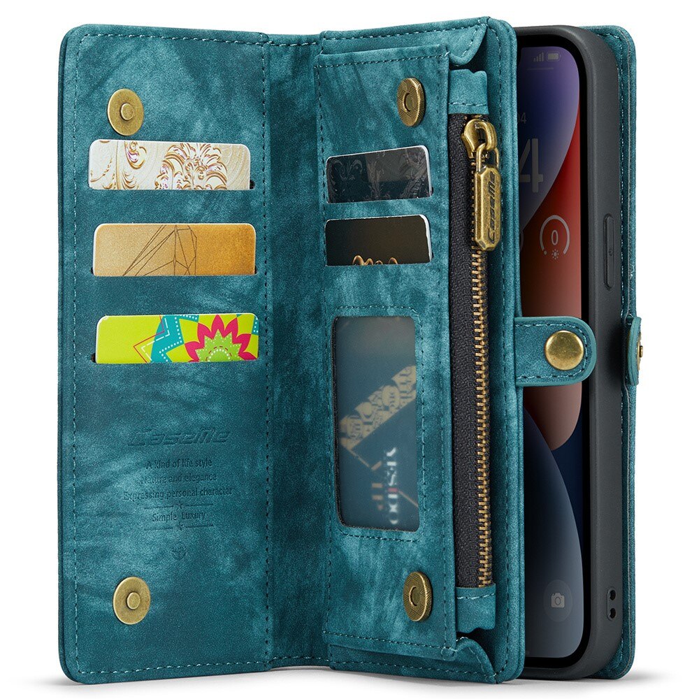 iPhone 15 Pro Max Multi-slot Wallet Case Blue