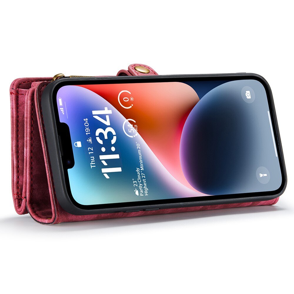 iPhone 15 Pro Max Multi-slot Wallet Case Red