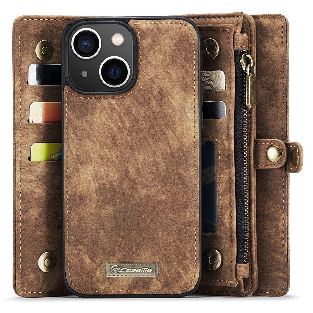 iPhone 15 Multi-slot Wallet Case Brown