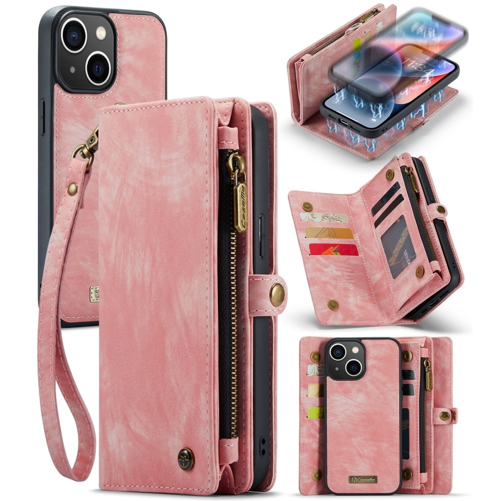 iPhone 15 Multi-slot Wallet Case Pink