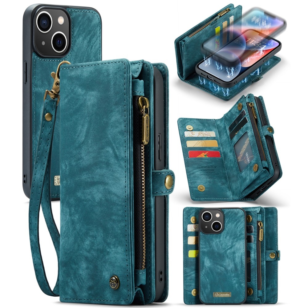 iPhone 15 Plus Multi-slot Wallet Case Blue