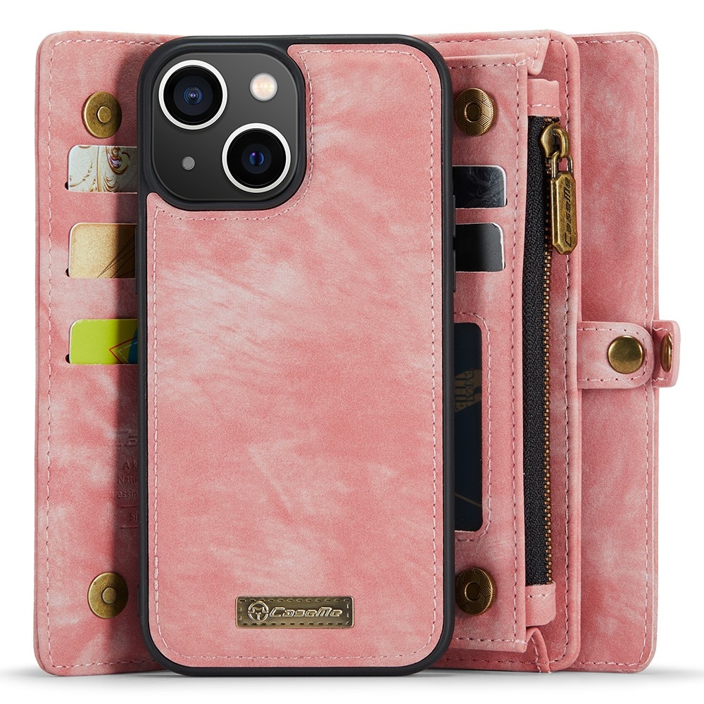 iPhone 15 Plus Multi-slot Wallet Case Pink