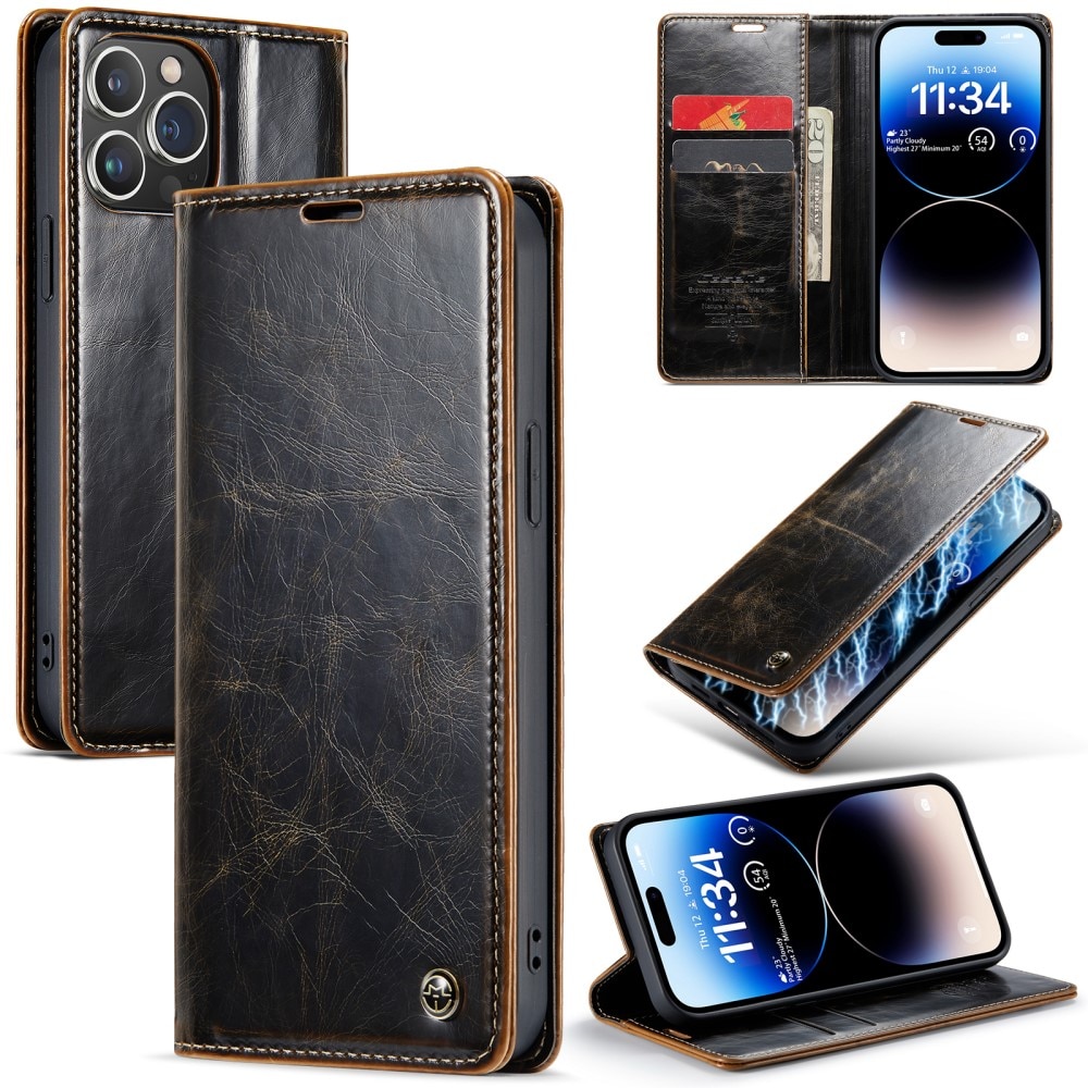 iPhone 15 Pro Max Leather Cover Brown