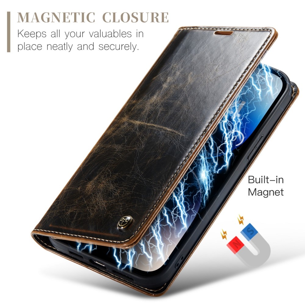 iPhone 15 Pro Max Leather Cover Brown