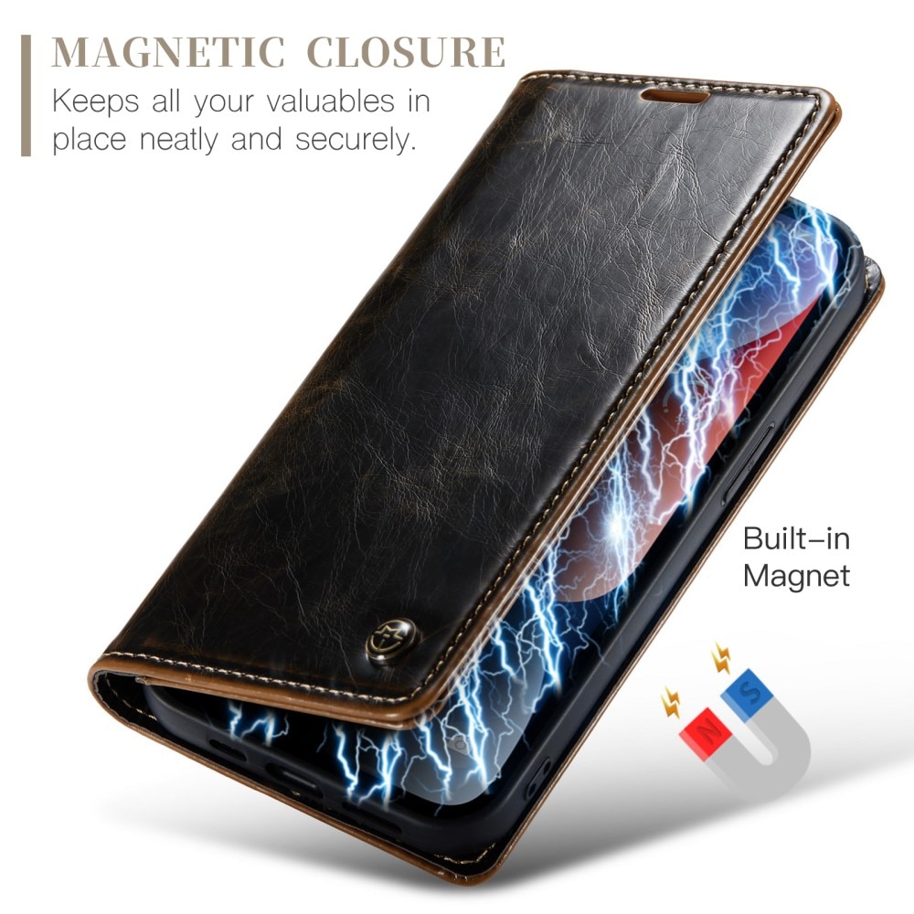 iPhone 15 Leather Cover Brown