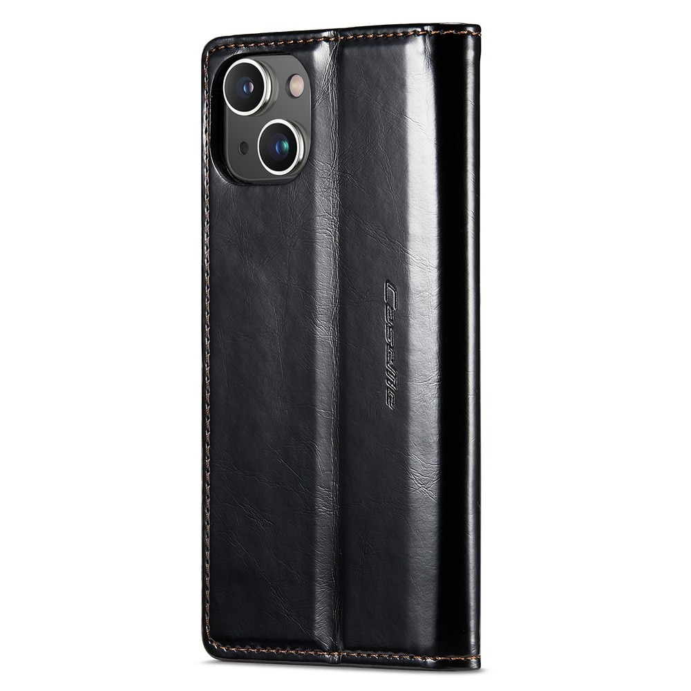 iPhone 15 Leather Cover Black