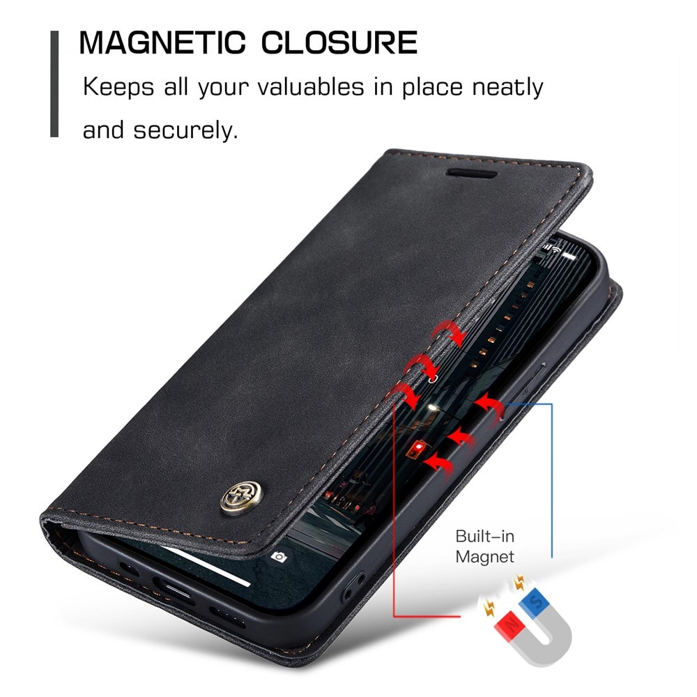 iPhone 15 Pro Slim Wallet Case Black