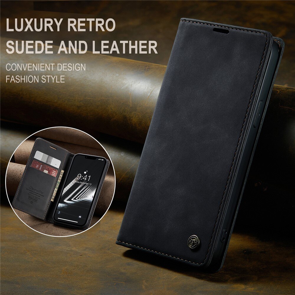 iPhone 15 Slim Wallet Case Black