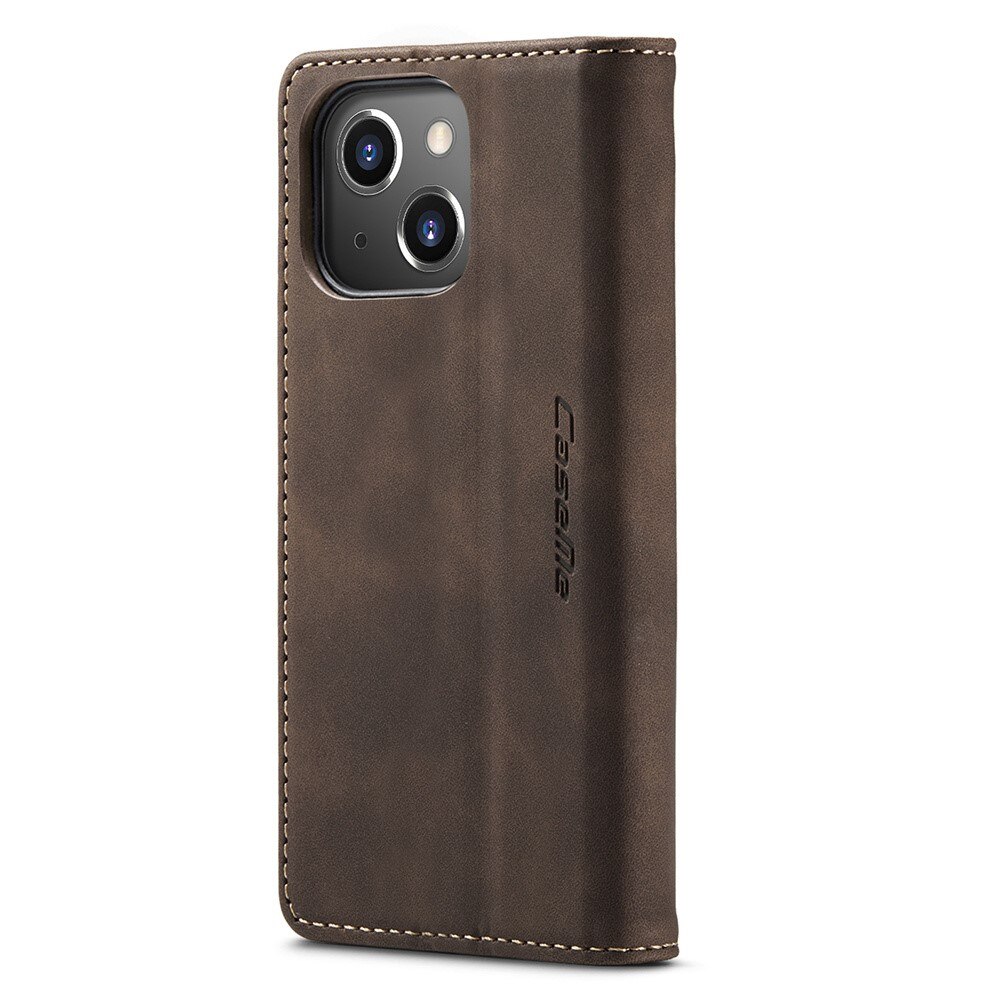 iPhone 15 Slim Wallet Case Brown