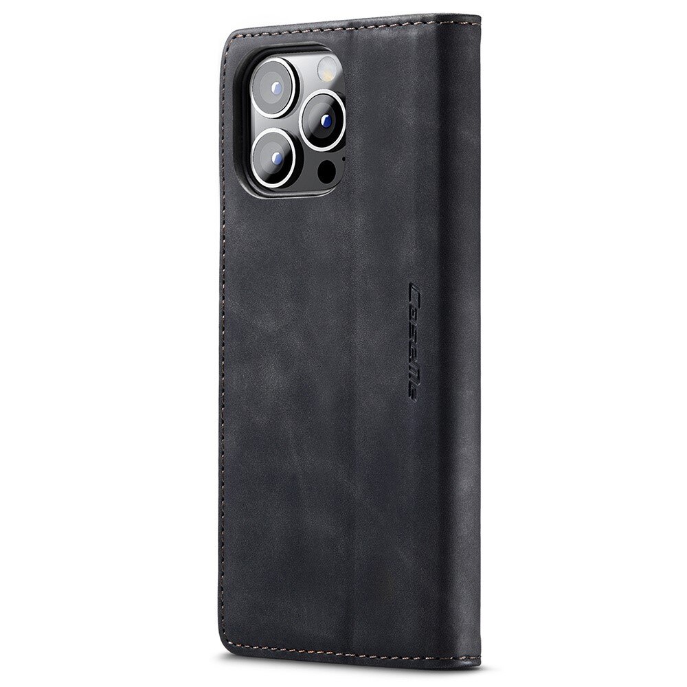 iPhone 15 Pro Max Slim Wallet Case Black