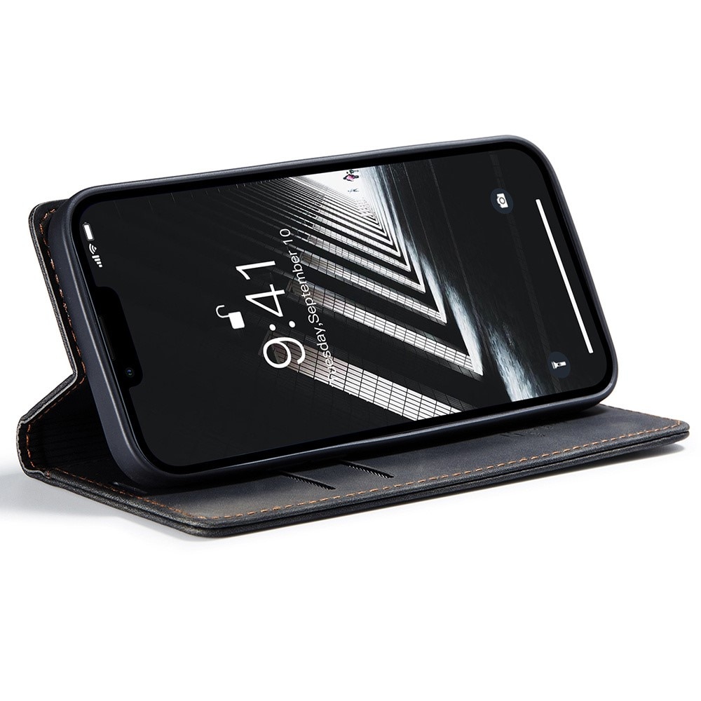 iPhone 15 Pro Max Slim Wallet Case Black