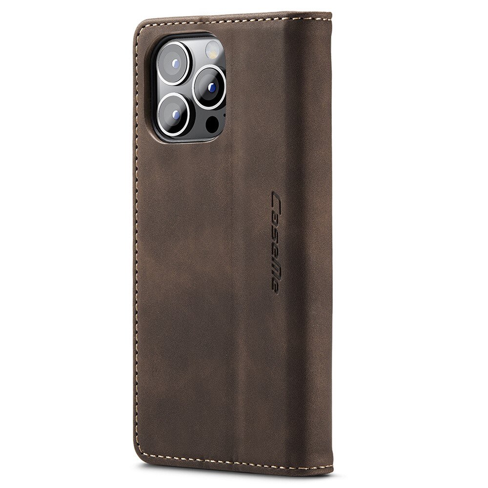 iPhone 15 Pro Max Slim Wallet Case Brown