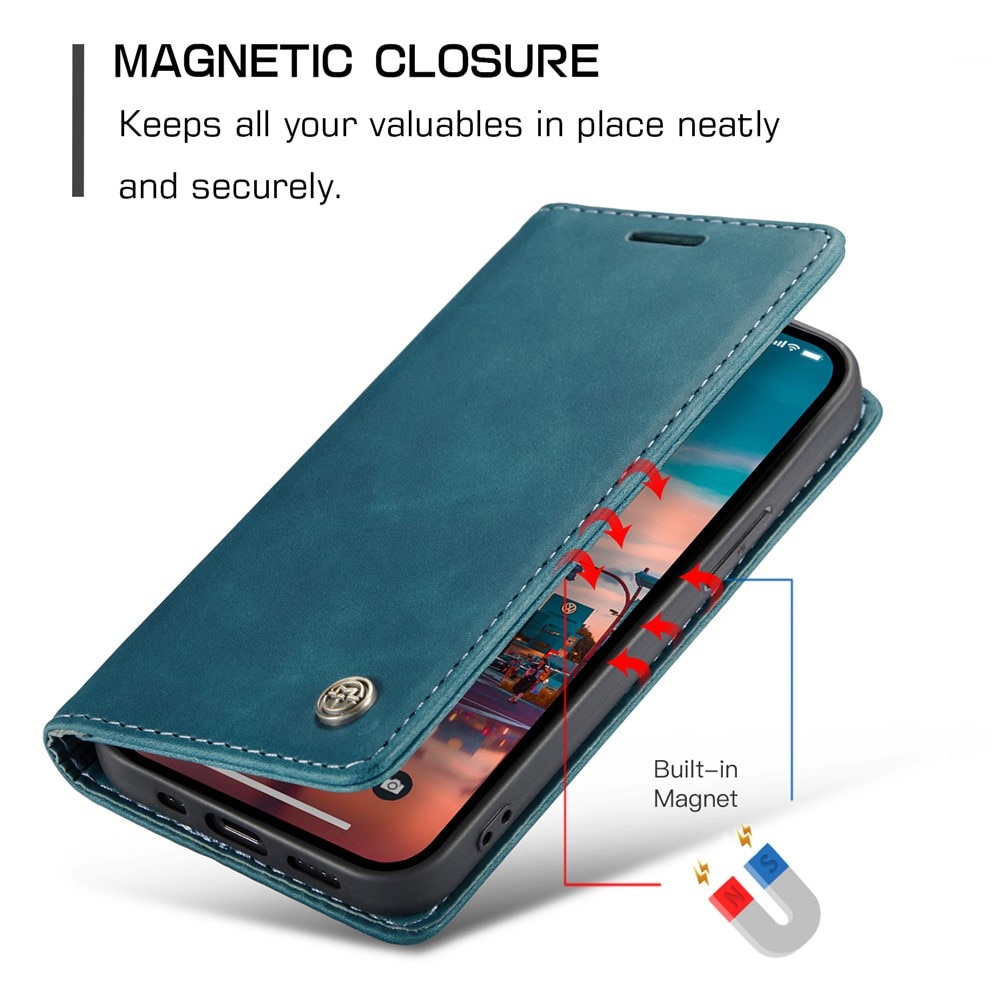 iPhone 15 Plus Slim Wallet Case Blue
