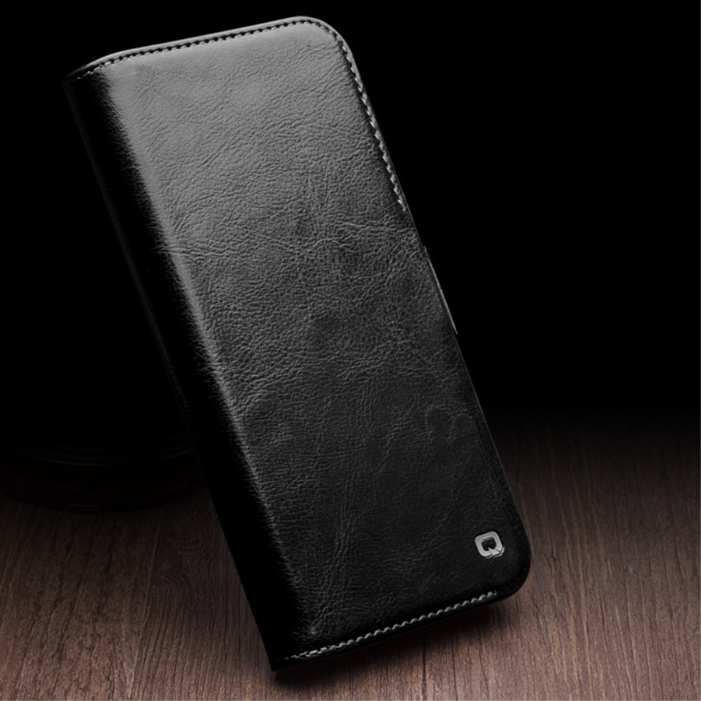 iPhone 15 Pro Leather Wallet Case Black