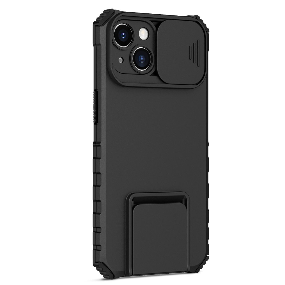iPhone 15 Kickstand Case w. Camera Protector Black