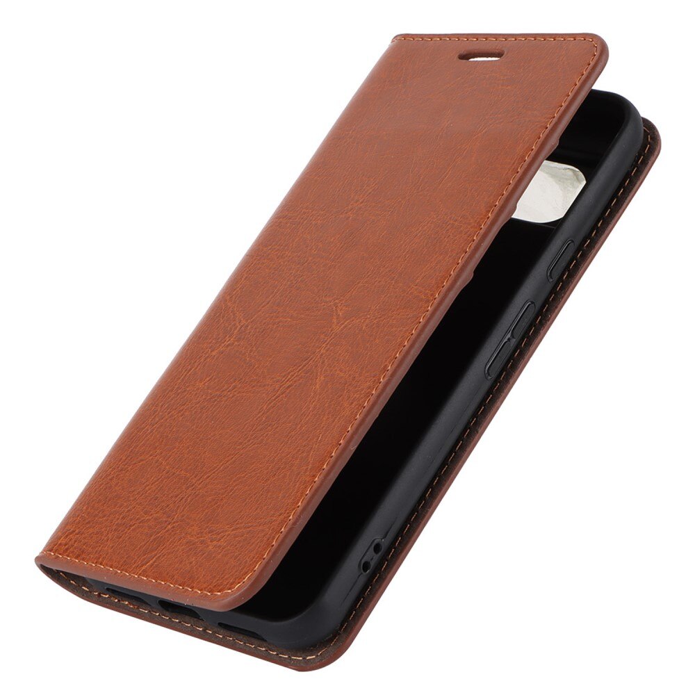 Google Pixel 8 Genuine Leather Wallet Case Brown