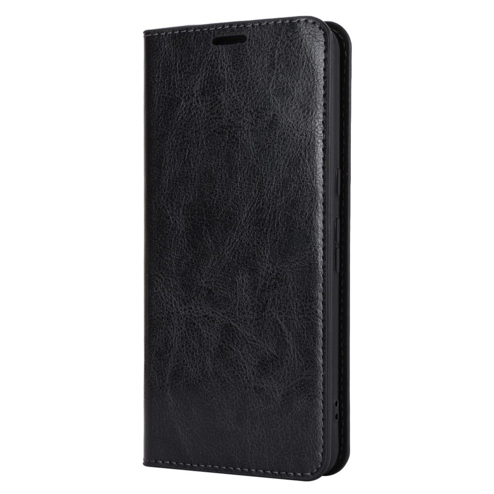 Google Pixel 8 Pro Genuine Leather Wallet Case Dark Black