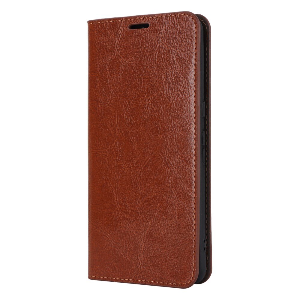 Google Pixel 8 Pro Genuine Leather Wallet Case Brown