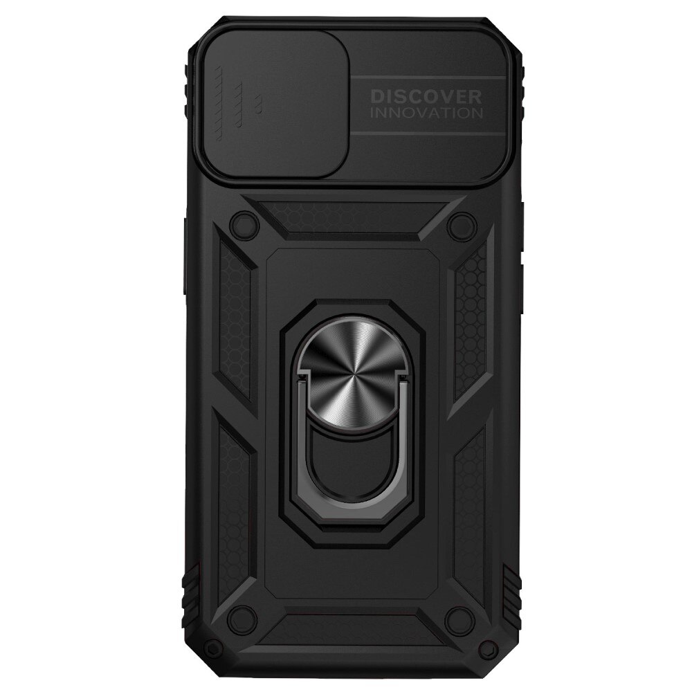 iPhone 15 Plus Hybrid Case Tech Ring w. Camera Protector Black