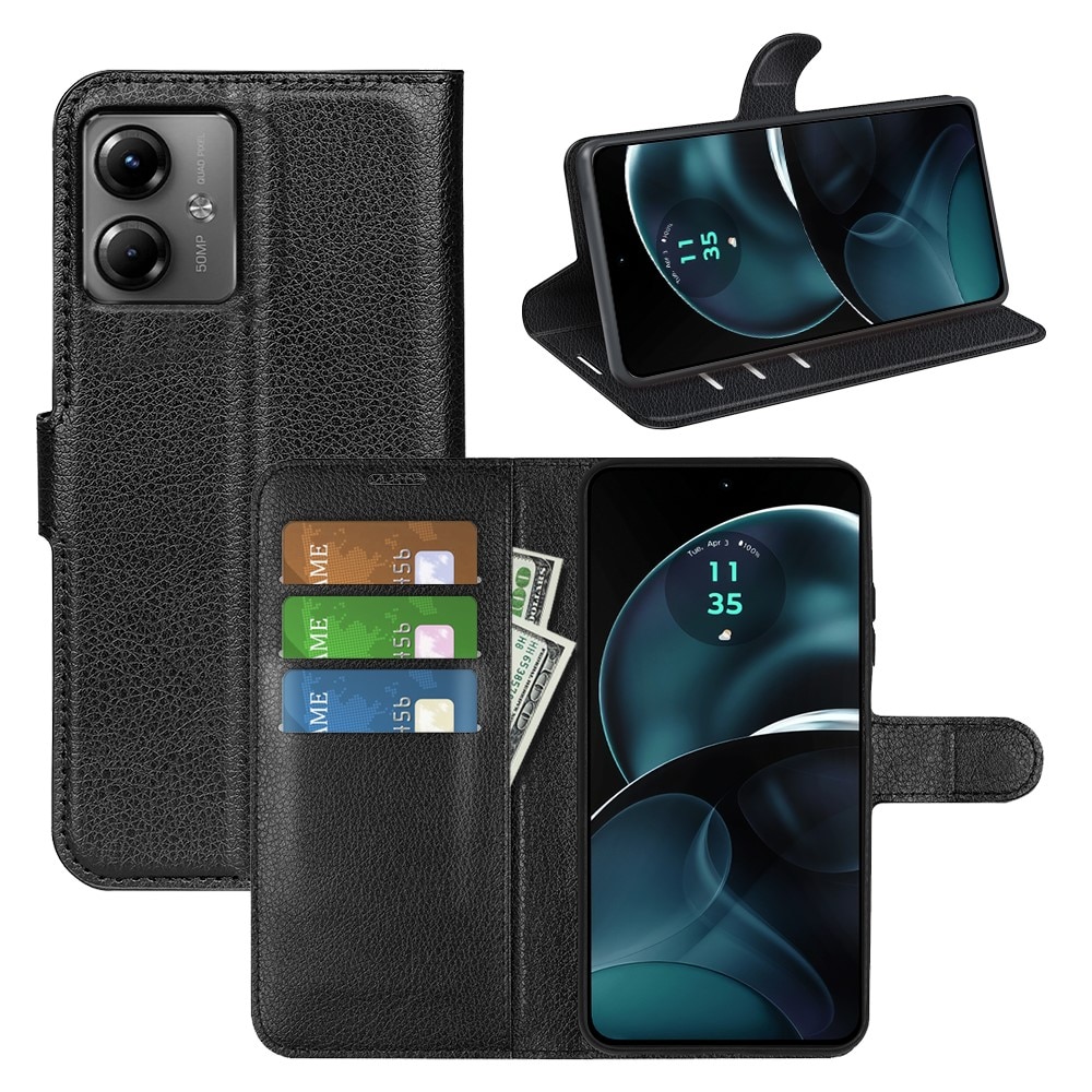 Motorola Moto G14 Wallet Book Cover Black