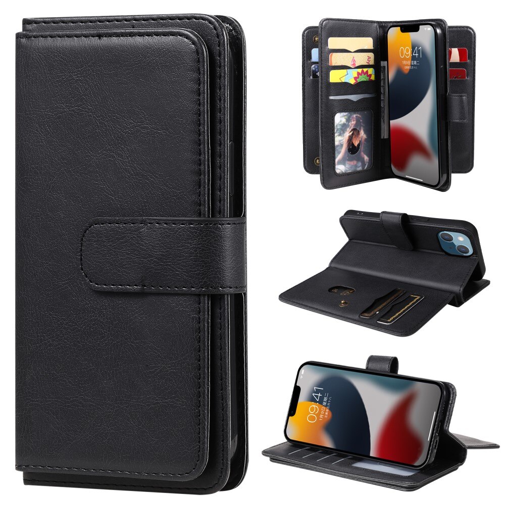 iPhone 15 Wallet Cover Multi-slot Black